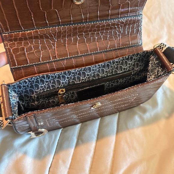 Dior Brown Crocodile-Embossed Women's Bag - Picture 3 of 3